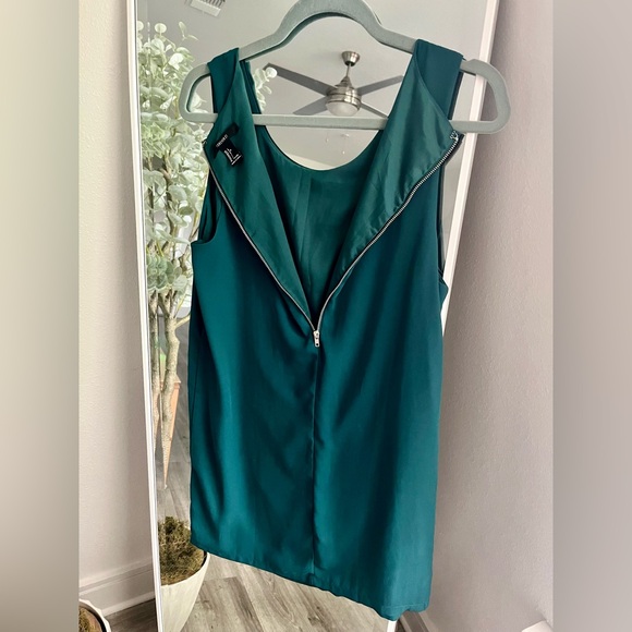 Forever 21 Turquoise Zip-up Shift Dress - Picture 3 of 6